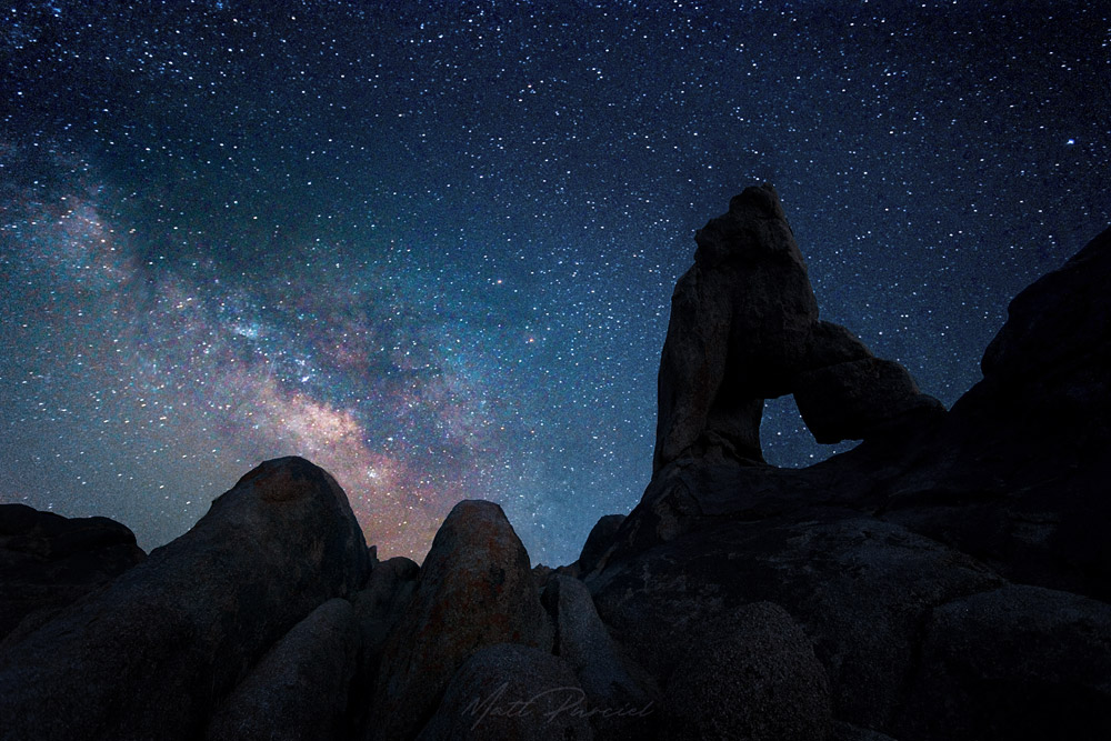 milky way over boot arch