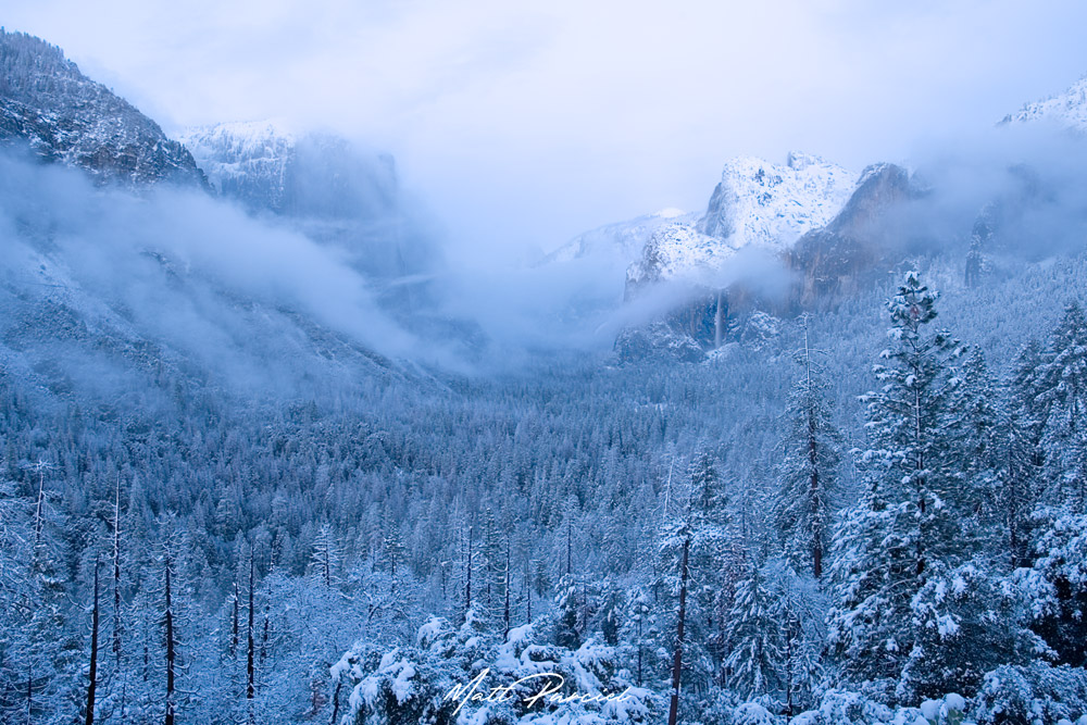 Tunnel View in Winter, Yosemite